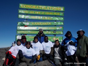 Team Paagal at Uhuru Peak Kilimanjaro